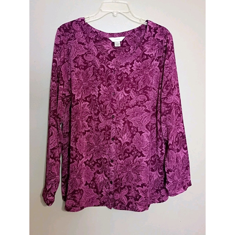 Cj Banks Women's Top Size 1X  3/4 Sleeve